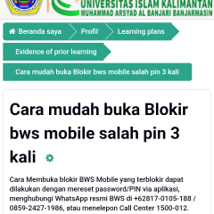 Cara Buka Blokir BWS Mobile Banking yang Terblokir dengan Mudah